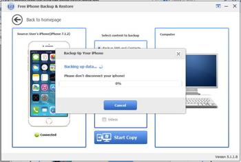 Free iPhone Backup & Restore screenshot