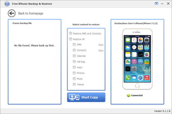 Free iPhone Backup & Restore screenshot 3