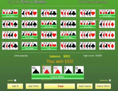 Free Poker 10's or Better 25-Play screenshot 3