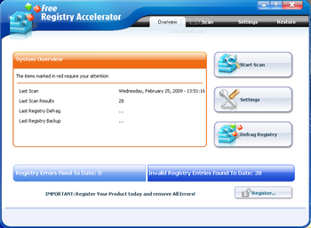 Free Registry Accelerator screenshot
