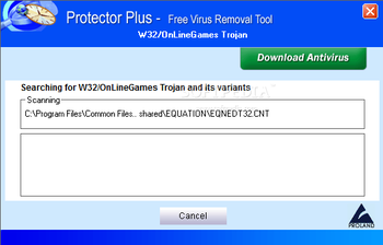 Free Virus Removal Tool for W32/OnLineGames Trojan screenshot 2