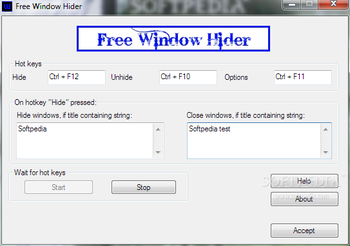 Free Window Hider screenshot