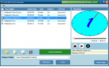 Free WMV to AVI Converter screenshot