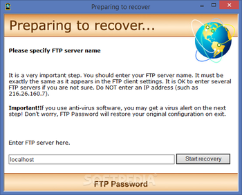 FTP Password screenshot 2