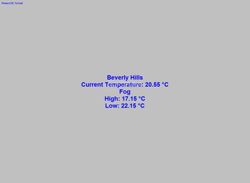 Full Screen Weather Display Software screenshot 2