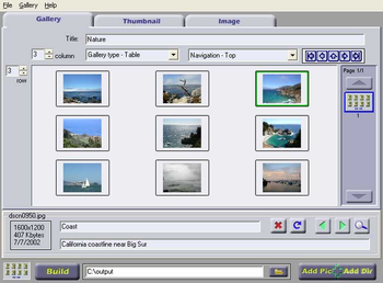 Gena Web Gallery Creator screenshot