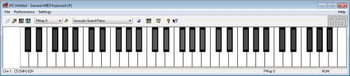 General MIDI Keyboard screenshot