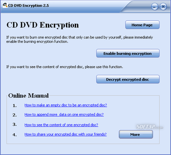 GiliSoft CD DVD Encryption screenshot 3