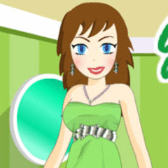 Girl In Green Dress Up Game screenshot