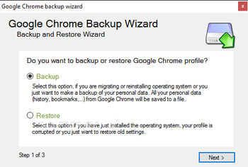 Google Chrome Backup screenshot 4