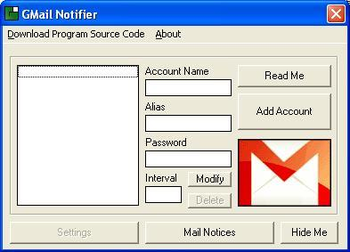 Google Mail Notifier screenshot