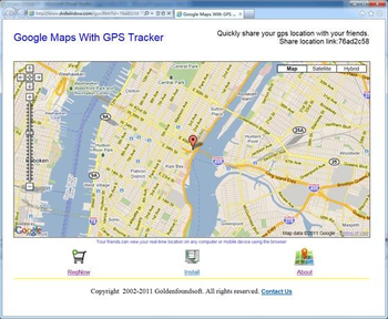 Google Maps with GPS Tracker screenshot