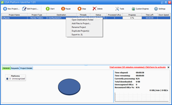 GSA Platform Identifier screenshot