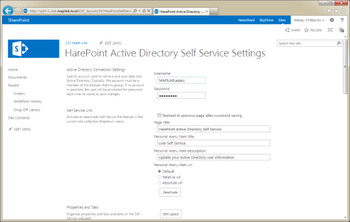 HarePoint Active Directory Self Service screenshot 2