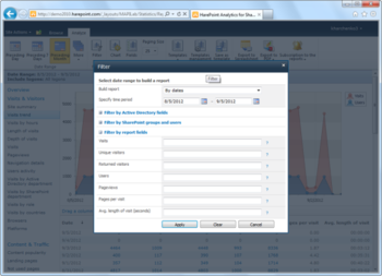 HarePoint Analytics for SharePoint 2010 screenshot 3