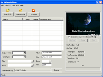 Hot DVD Audio Ripper screenshot 2