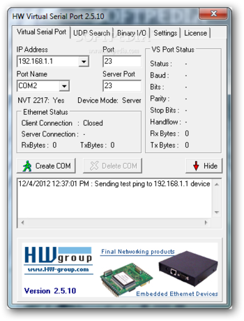 HW Virtual Serial Port screenshot