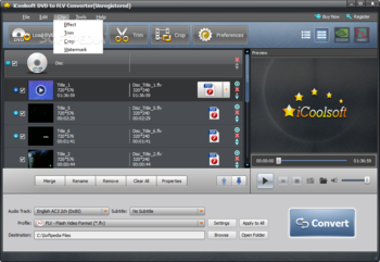 iCoolsoft DVD to FLV Converter screenshot 7
