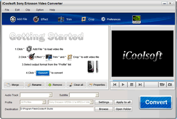 iCoolsoft Sony Ericsson Video Converter screenshot 2