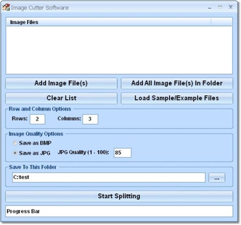 Image Cutter Software screenshot