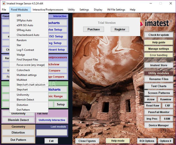Imatest Image Sensor screenshot 2