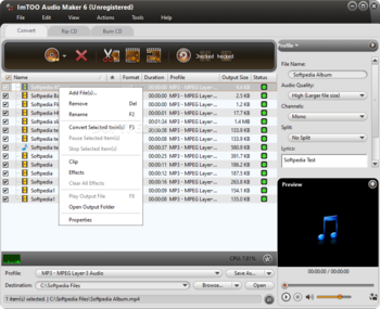 ImTOO Audio Maker screenshot 2