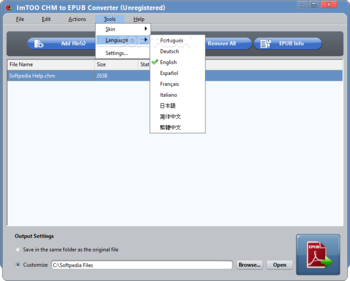 ImTOO CHM to EPUB Converter screenshot 3