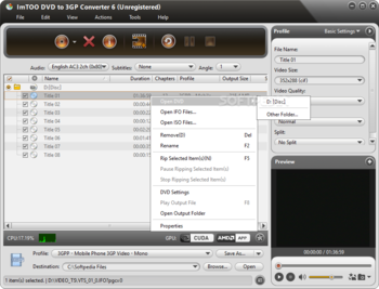 ImTOO DVD to 3GP Suite screenshot 11