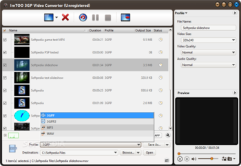 ImTOO DVD to 3GP Suite screenshot 2