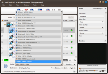ImTOO DVD to MP4 Suite screenshot 2