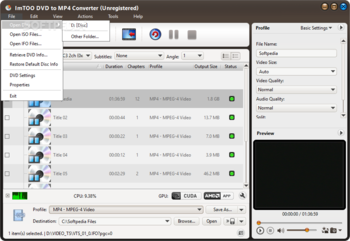 ImTOO DVD to MP4 Suite screenshot 3