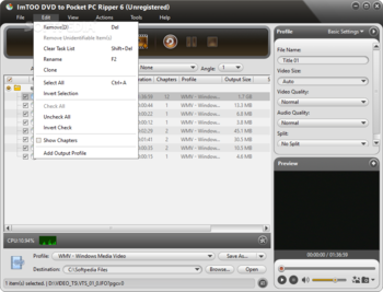 ImTOO DVD to Pocket PC Ripper screenshot 5