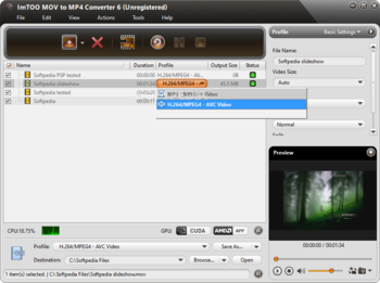 ImTOO MOV to MP4 Converter screenshot 2