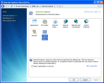 Internet Explorer Security Pro screenshot