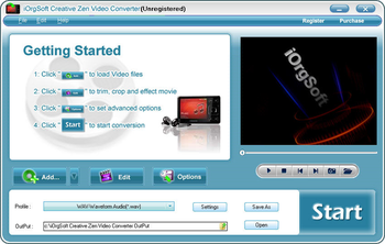 iOrgSoft Creative Zen Video Converter screenshot 2