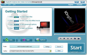 iOrgSoft Creative Zen Video Converter screenshot 3