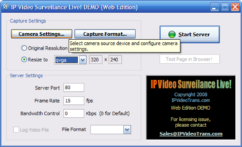 IP Video Surveillance Live Web Edition screenshot