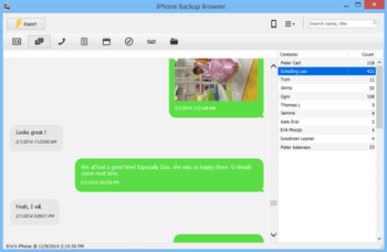 iPhone Backup Browser screenshot