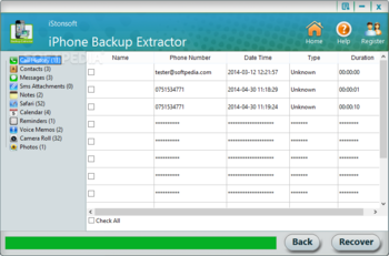iStonsoft iPhone Backup Extractor screenshot 2