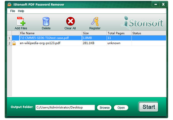 iStonsoft PDF Password Remover screenshot