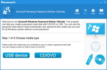 iSumsoft Windows Password Refixer screenshot