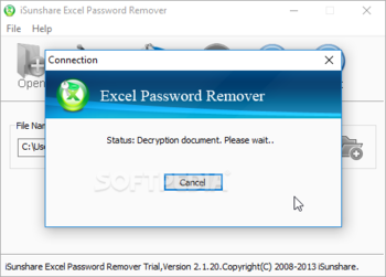 iSunshare Excel Password Remover screenshot 2