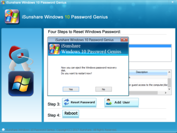 iSunshare Windows 10 Password Genius screenshot 5