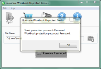 iSunshare Workbook Unprotect Genius screenshot 4