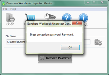 iSunshare Workbook Unprotect Genius screenshot 6