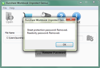 iSunshare Workbook Unprotect Genius screenshot 7