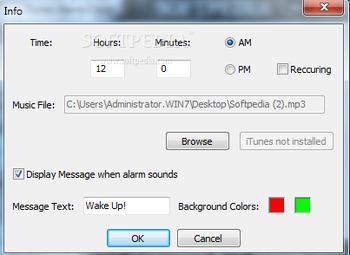 iTunes Alarm Clock screenshot 2