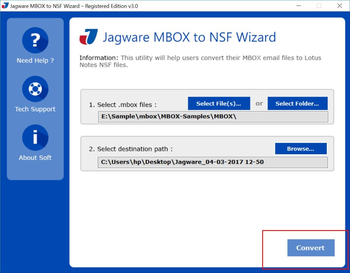 Jagware MBOX to NSF Wizard screenshot 2