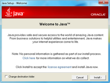 Java Runtime Environment screenshot 2