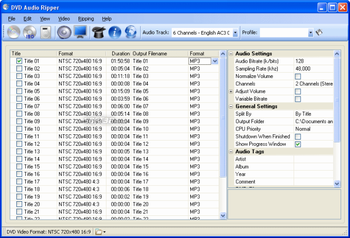 Jesterware DVD Audio Ripper screenshot 2